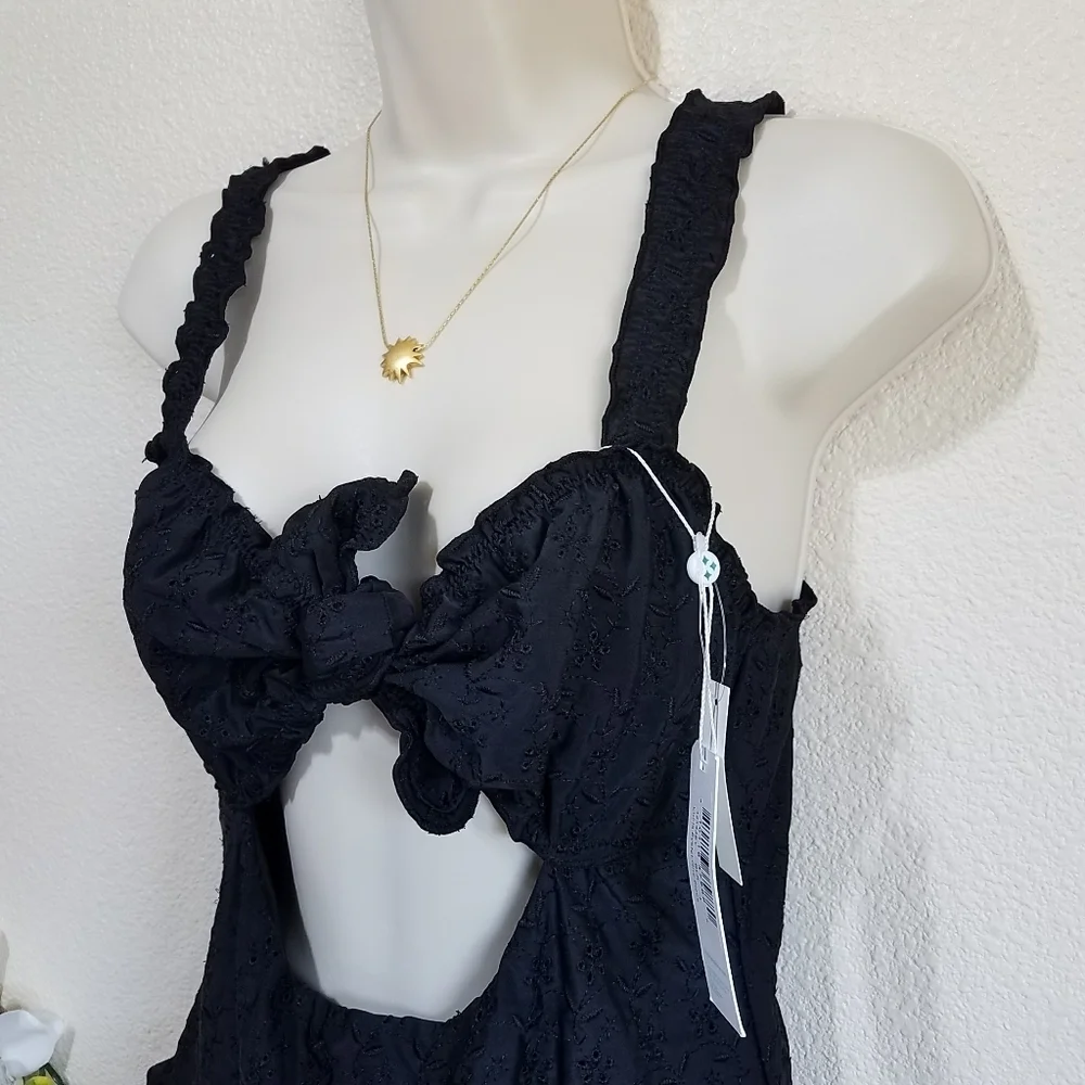 Frankies Bikinis Lucia Eyelet One-Piece Swimsuit